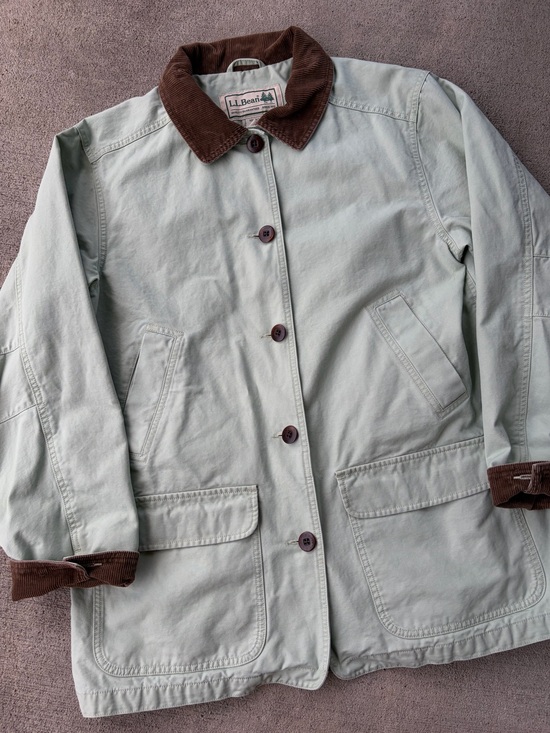 L.L. Bean Jackets & Blazers - Vintage 90s LLbean pistachio mint light green chore jacket barn coat corduroy